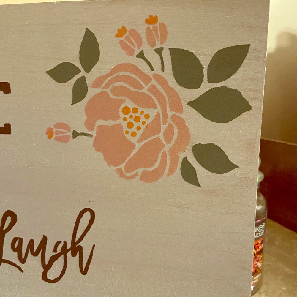 Hand painted wooden plaque